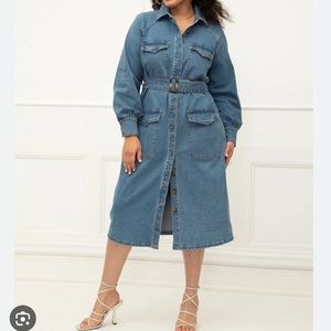 Eloquii denim utility dress 16